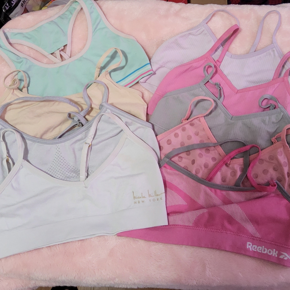 Reebok Kids Pajama Tops - Pink, Gray, and White